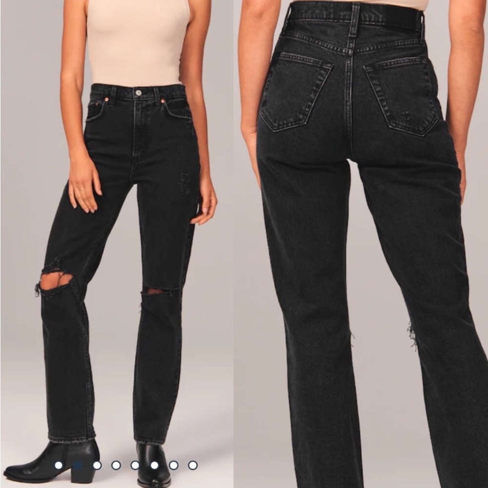 Abercrombie & Fitch Curve Love Jeans The 90’s Straight Ultra High Rise 8L